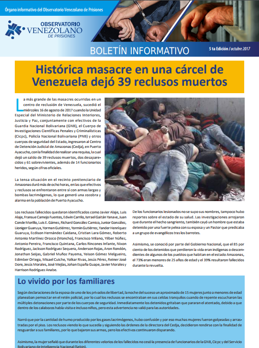 Boletín Informativo 5ta Edición