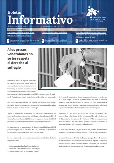 Boletín informativo | A los presos venezolanos no se les respeta el derecho al sufragio