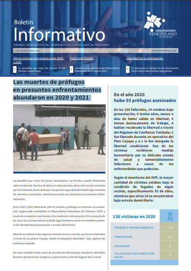 Boletín informativo – Las muertes de prófugos en presuntos enfrentamientos abundaron en 2020 y 2021